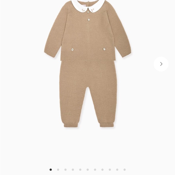 La Coqueta Camel Fonzo Morino Baby Knitted Set | Baby Girl 0-3 Mo - Picture 10 of 10